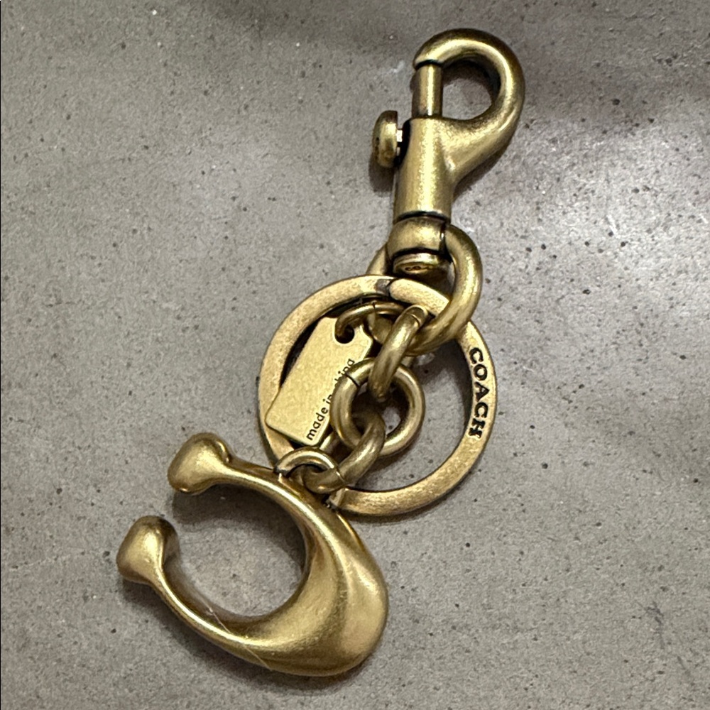 Coach Brass-Tone Keychain